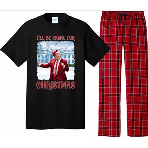 I’Ll Be Home For Christmas Funny Dancing Trump Republican Gift Pajama Set