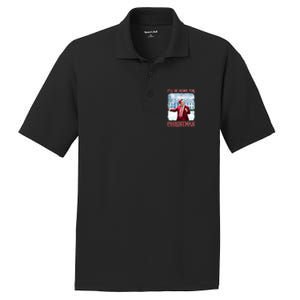 I’Ll Be Home For Christmas Funny Dancing Trump Republican Gift PosiCharge RacerMesh Polo