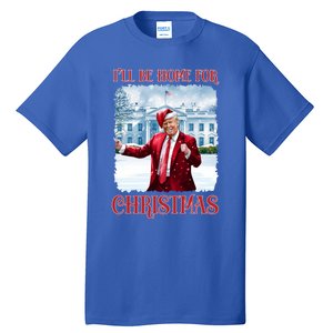 I’Ll Be Home For Christmas Funny Dancing Trump Republican Gift Tall T-Shirt