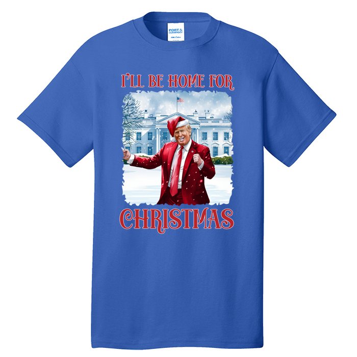 I’Ll Be Home For Christmas Funny Dancing Trump Republican Gift Tall T-Shirt