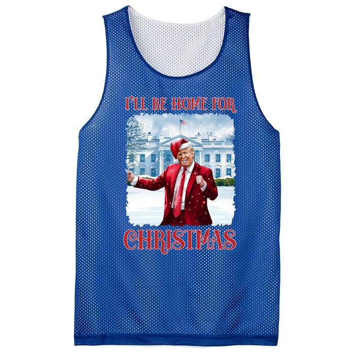 I’Ll Be Home For Christmas Funny Dancing Trump Republican Gift Mesh Reversible Basketball Jersey Tank