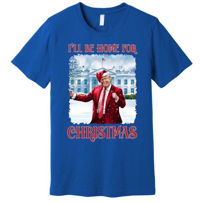 I’Ll Be Home For Christmas Funny Dancing Trump Republican Gift Premium T-Shirt