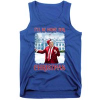 I’Ll Be Home For Christmas Funny Dancing Trump Republican Gift Tank Top