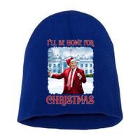 I’Ll Be Home For Christmas Funny Dancing Trump Republican Gift Short Acrylic Beanie