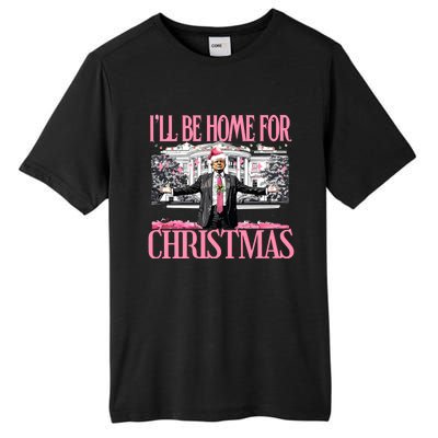 Ill Be Home For Christmas Donald Trump President Santa Claus Tall Fusion ChromaSoft Performance T-Shirt