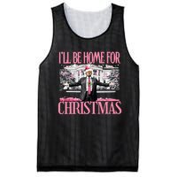 Ill Be Home For Christmas Donald Trump President Santa Claus Mesh Reversible Basketball Jersey Tank