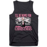 Ill Be Home For Christmas Donald Trump President Santa Claus Tank Top