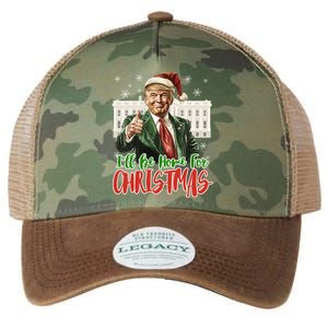 ILl Be Home For Christmas Xmas Trump Pajamas Holiday Santa Gift Legacy Tie Dye Trucker Hat