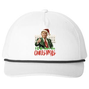 ILl Be Home For Christmas Xmas Trump Pajamas Holiday Santa Gift Snapback Five-Panel Rope Hat