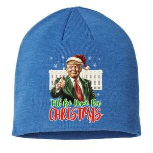 ILl Be Home For Christmas Xmas Trump Pajamas Holiday Santa Gift Sustainable Beanie