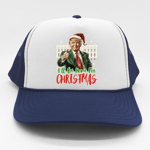 ILl Be Home For Christmas Xmas Trump Pajamas Holiday Santa Gift Trucker Hat