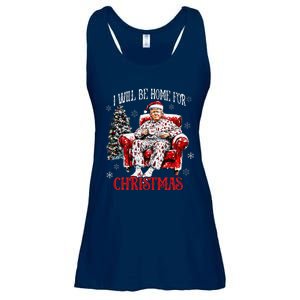 ILl Be Home For Christmas Santa Trump Xmas Family Ladies Essential Flowy Tank