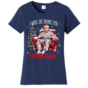 ILl Be Home For Christmas Santa Trump Xmas Family Women's T-Shirt