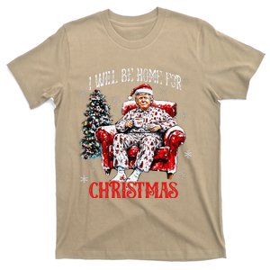 ILl Be Home For Christmas Santa Trump Xmas Family T-Shirt