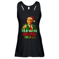 ILl Be Home For Christmas Funny Santa Claus Trump 2024 Ladies Essential Flowy Tank