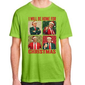 ILl Be Home For Christmas Funny Santa Claus Trump 2024 Adult ChromaSoft Performance T-Shirt