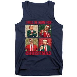 ILl Be Home For Christmas Funny Santa Claus Trump 2024 Tank Top