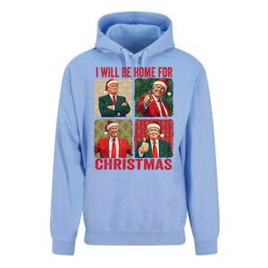 ILl Be Home For Christmas Funny Santa Claus Trump 2024 Unisex Surf Hoodie