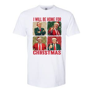 ILl Be Home For Christmas Funny Santa Claus Trump 2024 Softstyle CVC T-Shirt