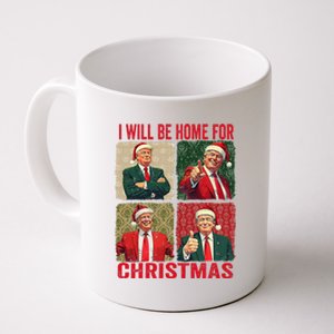 ILl Be Home For Christmas Funny Santa Claus Trump 2024 Coffee Mug