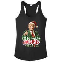 ILl Be Home For Christmas Funny Santa Claus Trump 2024 Ladies PosiCharge Competitor Racerback Tank