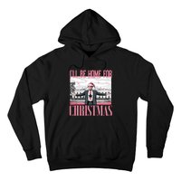 ILl Be Home For Christmas Funny Santa Claus Trump 2024 Hoodie