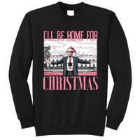 ILl Be Home For Christmas Funny Santa Claus Trump 2024 Sweatshirt