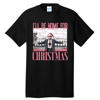 ILl Be Home For Christmas Funny Santa Claus Trump 2024 Tall T-Shirt