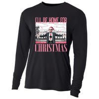 ILl Be Home For Christmas Funny Santa Claus Trump 2024 Cooling Performance Long Sleeve Crew