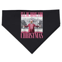 ILl Be Home For Christmas Funny Santa Donald Trump 2024 USA-Made Doggie Bandana