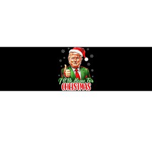 ILl Be Home For Christmas Funny Santa Claus Trump 2024 Xmas Bumper Sticker