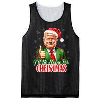 ILl Be Home For Christmas Funny Santa Claus Trump 2024 Xmas Mesh Reversible Basketball Jersey Tank