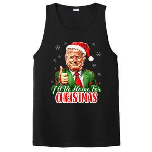 ILl Be Home For Christmas Funny Santa Claus Trump 2024 Xmas PosiCharge Competitor Tank