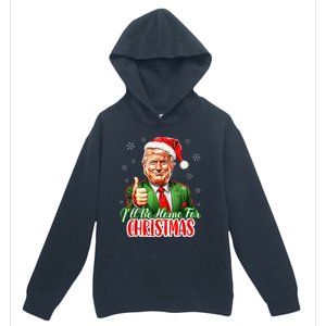 ILl Be Home For Christmas Funny Santa Claus Trump 2024 Xmas Urban Pullover Hoodie