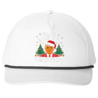 ILl Be Home For Christmas Funny Santa Claus Trump 2024 Xmas Snapback Five-Panel Rope Hat