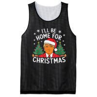 ILl Be Home For Christmas Funny Santa Claus Trump 2024 Xmas Mesh Reversible Basketball Jersey Tank