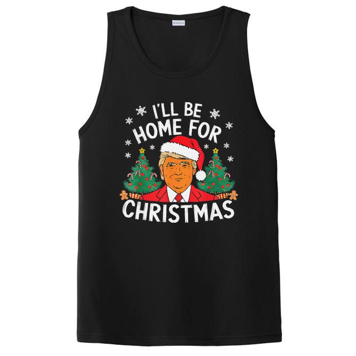 ILl Be Home For Christmas Funny Santa Claus Trump 2024 Xmas PosiCharge Competitor Tank