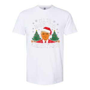 ILl Be Home For Christmas Funny Santa Claus Trump 2024 Xmas Softstyle CVC T-Shirt