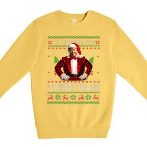 ILl Be Home For Christmas Xmas Trump Pajamas Holiday Santa Premium Crewneck Sweatshirt