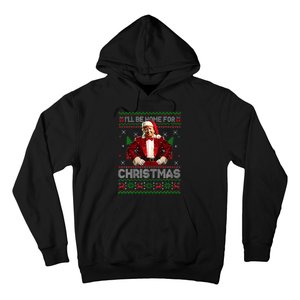 ILl Be Home For Christmas Xmas Trump Pajamas Holiday Santa Hoodie