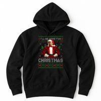 ILl Be Home For Christmas Xmas Trump Pajamas Holiday Santa Hoodie