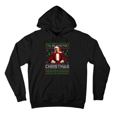 ILl Be Home For Christmas Xmas Trump Pajamas Holiday Santa Hoodie