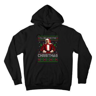 ILl Be Home For Christmas Xmas Trump Pajamas Holiday Santa Tall Hoodie