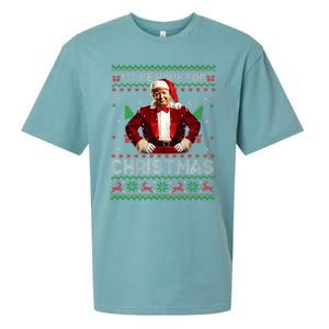 ILl Be Home For Christmas Xmas Trump Pajamas Holiday Santa Sueded Cloud Jersey T-Shirt