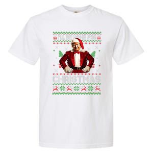 ILl Be Home For Christmas Xmas Trump Pajamas Holiday Santa Garment-Dyed Heavyweight T-Shirt