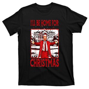 ILl Be Home For Christmas Santa Funny Trump 2024 T-Shirt