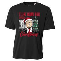 ILl Be Home For Christmas Funny Santa Trump Xmas Pajamas Cooling Performance Crew T-Shirt