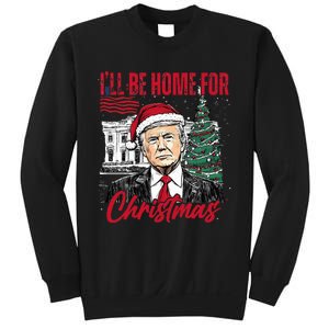 ILl Be Home For Christmas Funny Santa Trump Xmas Pajamas Sweatshirt