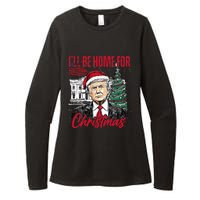 ILl Be Home For Christmas Funny Santa Trump Xmas Pajamas Womens CVC Long Sleeve Shirt