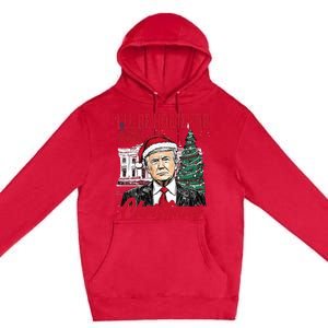 ILl Be Home For Christmas Funny Santa Trump Xmas Pajamas Premium Pullover Hoodie